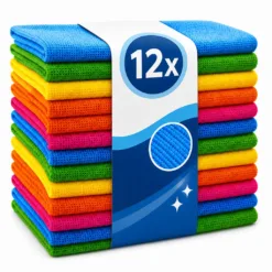 ZESTAW 12x ŚCIERECZKI Z MIKROFIBRY 30 X 30 CM DO KURZU SZYB I LUSTER MIX KOLORÓW