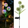 Lampa Do Ogrodu Solarna Kwiat Dmuchawiec Mniszek Lekarski RGB Dekoracja LED Czujnik Zmierzchu