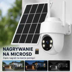 Kamera zewnętrzna WiFi 4 MP z panelem solarnym – obrotowa, IP65 - obrazek 5