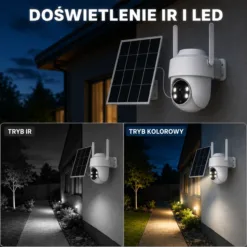 Kamera zewnętrzna WiFi 4 MP z panelem solarnym – obrotowa, IP65 - obrazek 6