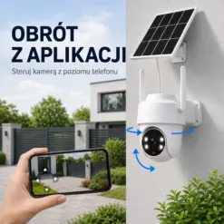 Kamera zewnętrzna WiFi 4 MP z panelem solarnym – obrotowa, IP65 - obrazek 4