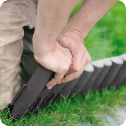 ZESTAW 10 ELEMENTÓW PALISADA OGRODOWA 280 CM PLASTIKOWA ANTRACYTOWA MATOWA - obrazek 8