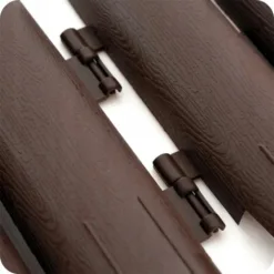 ZESTAW 10 ELEMENTÓW PALISADA OGRODOWA PLASTIKOWA 280 CM BRĄZOWA OBRZEŻE TRAWNIKA - obrazek 3